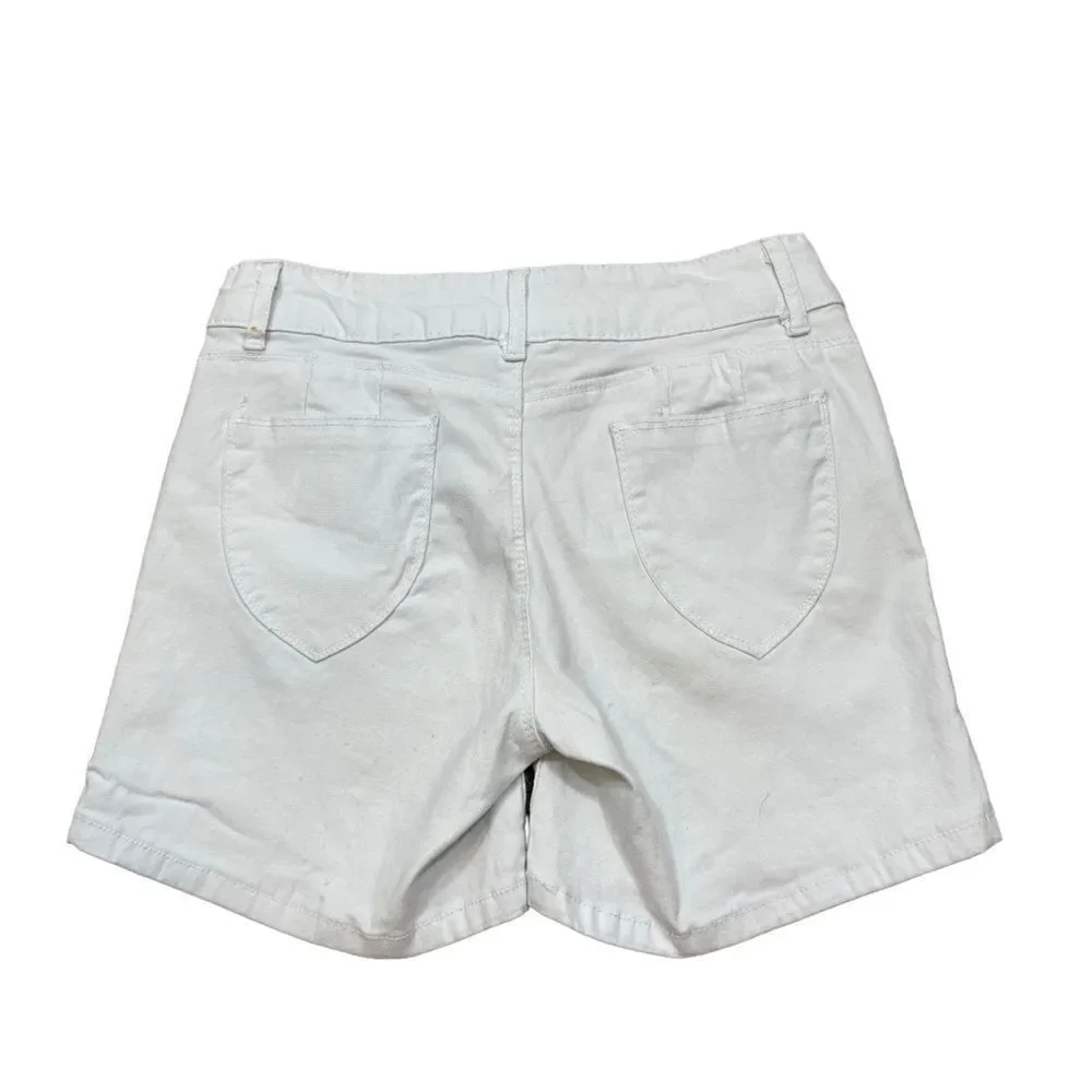Sabrina Lauren Ladies White Denim Shorts Size 8‎